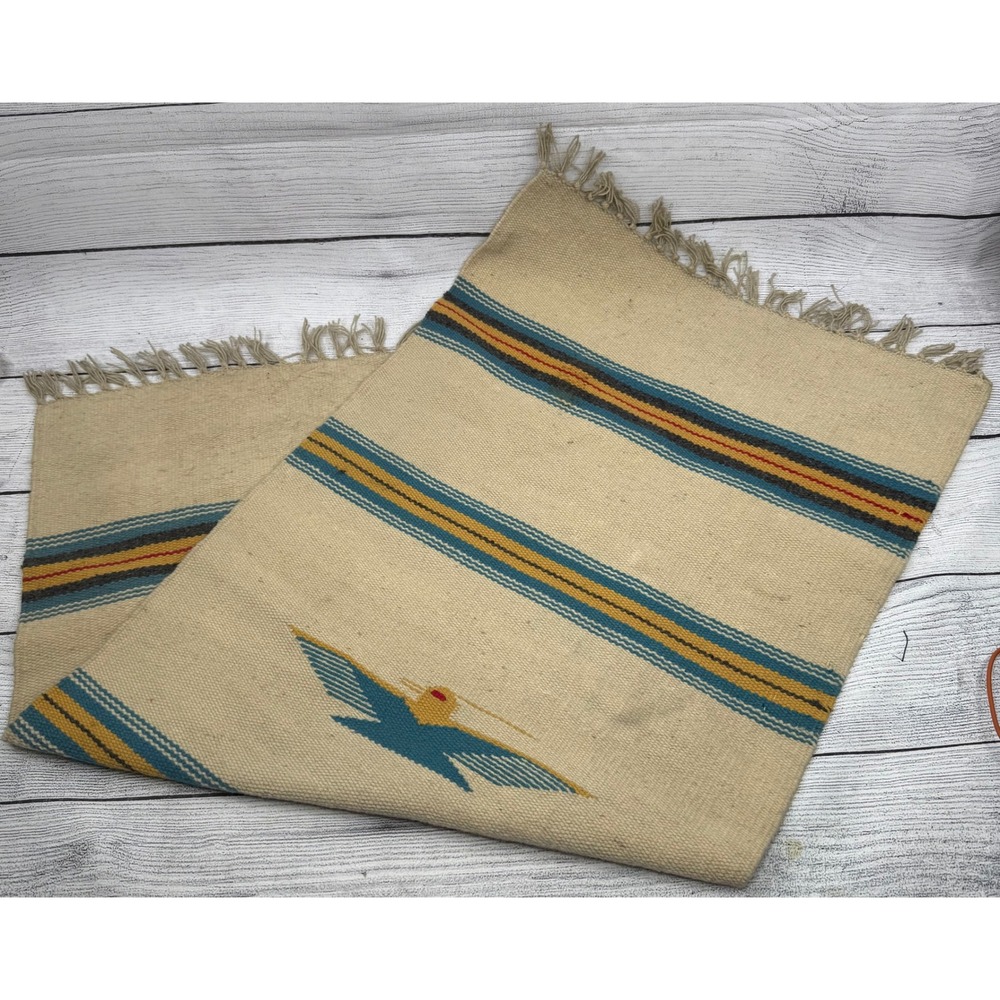 Southwestern Native American Style Blanket‎ Runner Thunderbird Design